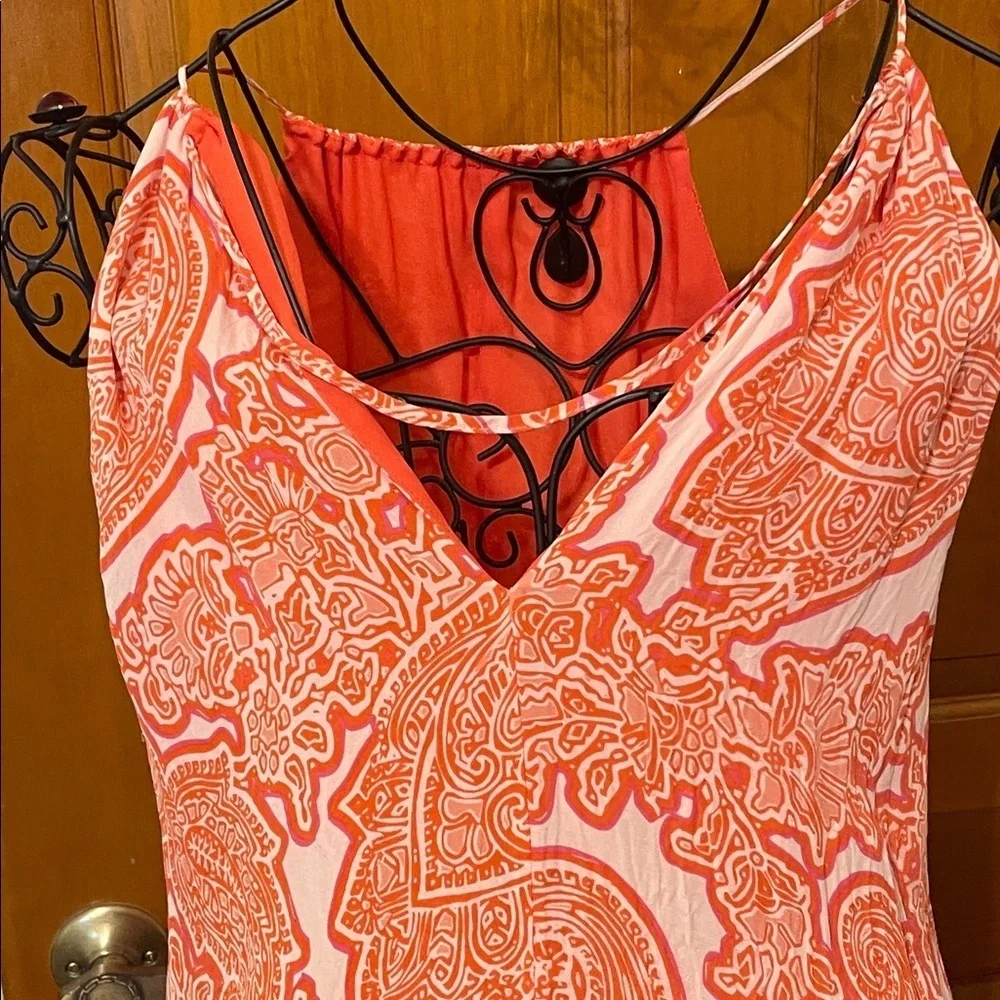 💕💕💕BOGOHO💕💕💕Red and White Michael Kors Paisley Dress-large